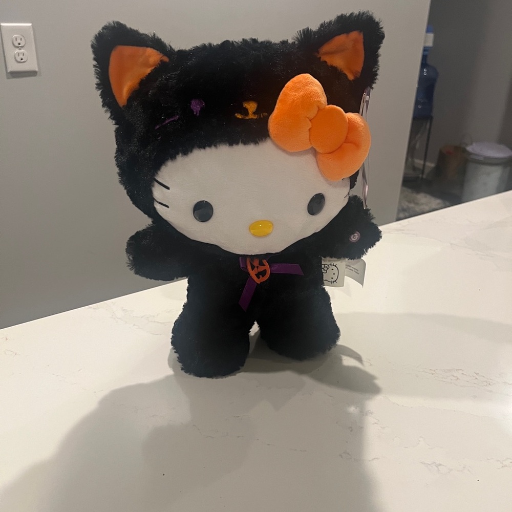 Hello Kitty Black and Orange Plush Toy